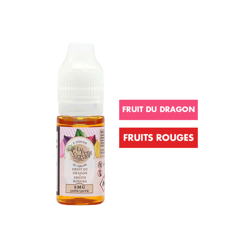 10ml petit verger - sel de nicotine 10mg - savourea fruit du dragon-fruits rouges