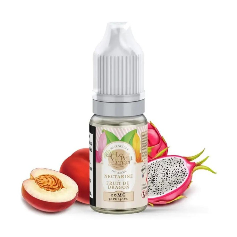 10ml petit verger - sel de nicotine 10mg - savourea nectarine fruit du dragon