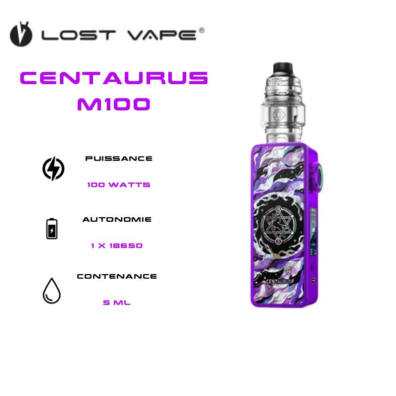Kit centaurus m100 - lost vape moonlight violet