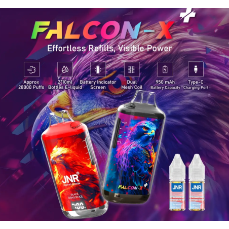 Puff jnr falcon-x plus 28k strawberry watermelon