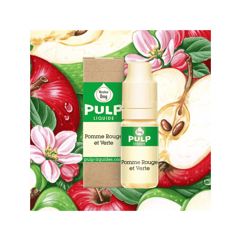Pulp 6mg liquide 10ml pomme rouge et verte