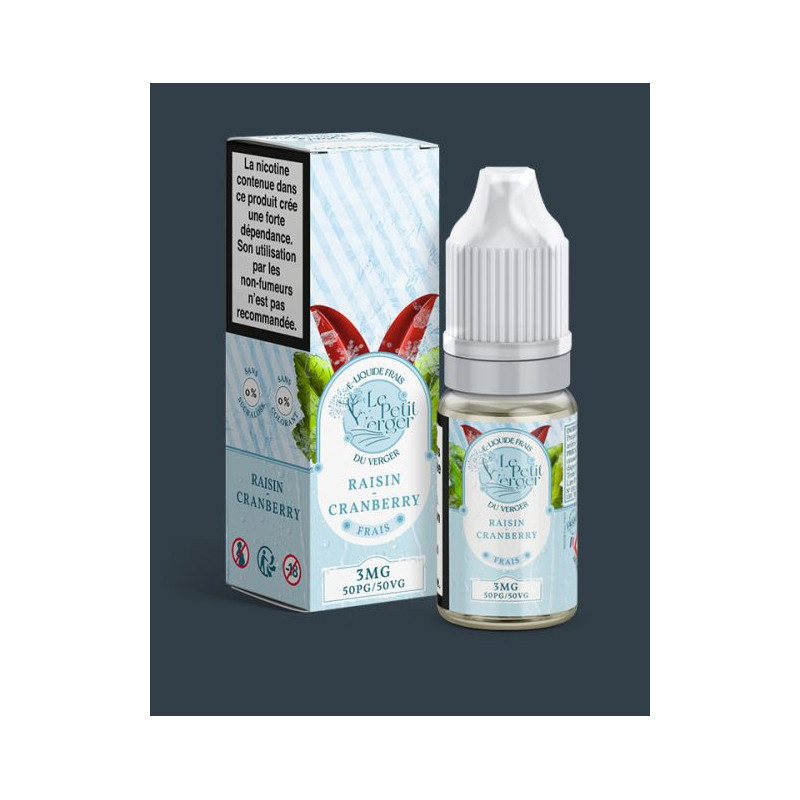 10mg petit verger frais salts savourea 10ml raisin cranberry