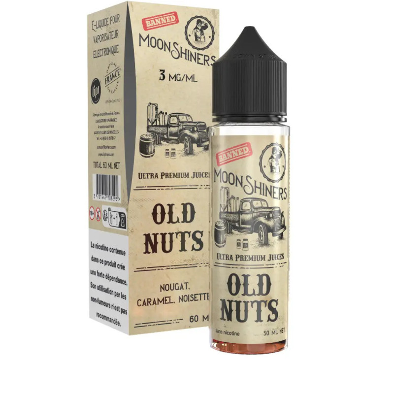 Nougat caramel noisette - old nuts - moonshiners 3 mg