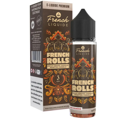 Biscuit génoise, chocolat, noisettes, cannelle - french rolls 50ml 3 mg