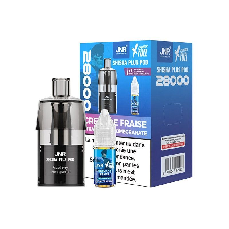 Cartouches recharge Shisha Plus 12ml 20mg - JNR X FIGHTER FUEL
