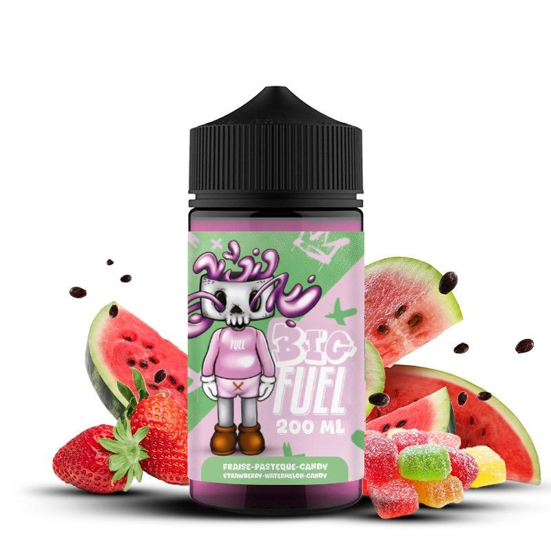 Fraise, Pastèque, Candy 200ml 0mg BIG FUEL - Maison Fuel