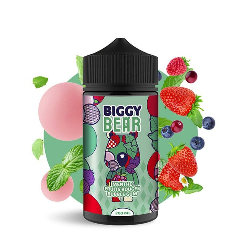 Menthe Fruits Rouges Bubble Gum 200ml - Biggy Bear - 0mg