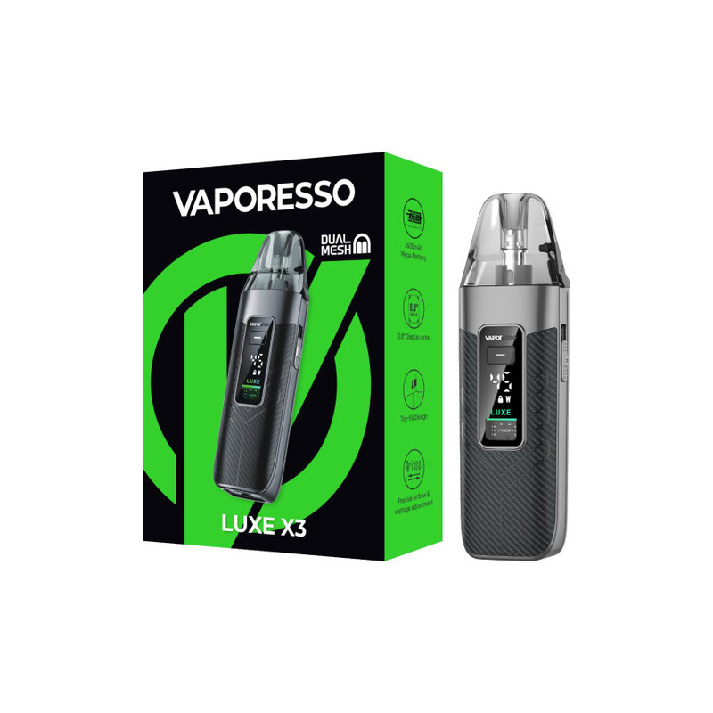 Kit luxe x3 - vaporesso black carbon